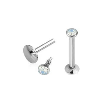 Piercing Šperky4U Piercing do brady - labreta, opalit bílý - LB01102-1210WH