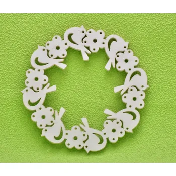 Velikonoční dekorace Dřevěný věnec Ptáčci balení 5 ks, 15 cm