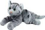 Rappa Plyšová kočka ležící šedá 18 cm