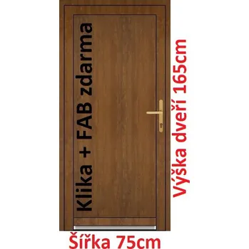 Vchodové dveře Vchodové plastové dveře plné Soft Emily 75x165 cm - Akce!