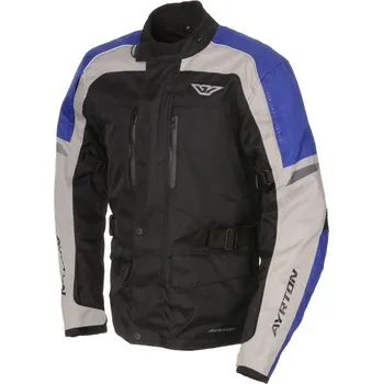 Moto bunda Ayrton Tonny černá/šedá/modrá
