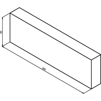 Krbová kamna NDV-000059 - FL09K01 - Šamotová cihla 260x80x30