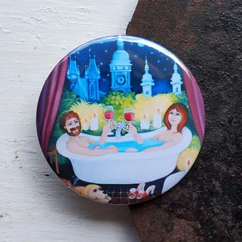 Dekorativní magnet Zuzana Honsová Na zdraví magnet 56 mm