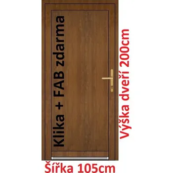 Vchodové dveře Vchodové plastové dveře plné Soft Emily 105x200 cm - Akce!