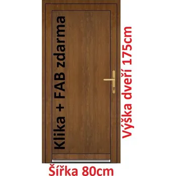 Vchodové dveře Vchodové plastové dveře plné Soft Emily 80x175 cm - Akce!