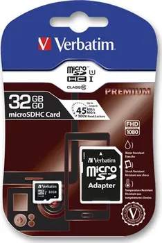 paměťová karta Verbatim Premium MicroSDHC 32 GB s adaptérem 