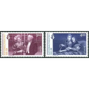 Poštovní známka (1999) MiNr. 1333 - 1334 ** - Norsko - 100 let Národní divadlo, Oslo
