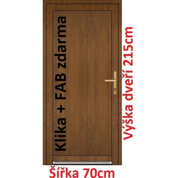 Vchodové dveře Vchodové plastové dveře plné Soft Emily 70x215 cm - Akce!