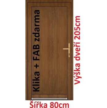 Vchodové dveře Vchodové plastové dveře plné Soft Emily 80x205 cm - Akce!