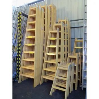 Žebřík ALVE 2809 Dřevěný žebřík dvoudílný / štafle / 2809 + SERVIS EXCLUSIVE