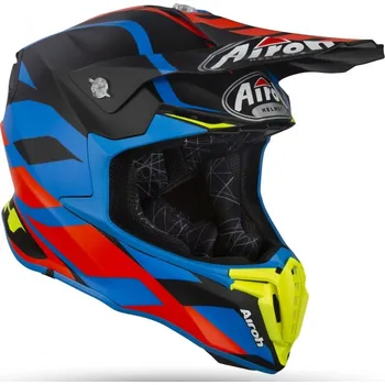 Helma na motorku Airoh Twist Great modrá mat