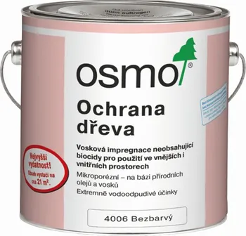 impregnace na dřevo OSMO Color Vosková impregnace 4006 2,5 l