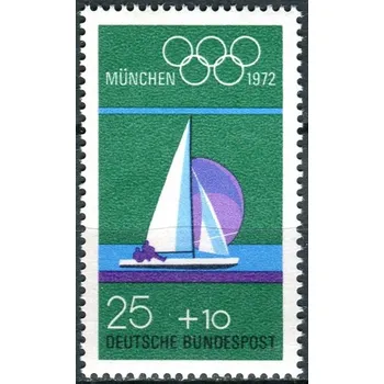 Poštovní známka (1972) MiNr. 720 ** - Německo - Letní olympijské hry, Mnichov (IV) - plachtění
