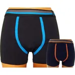 Pánské boxerky Molvy černé s barevnou gumou M