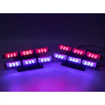 Přídavný světlomet PREDATOR LED do mřížky, 12V, modro-červený