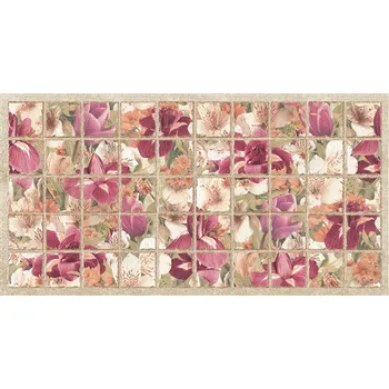 Obkladové panely 3D PVC TP10009773 květy kosatce bordové