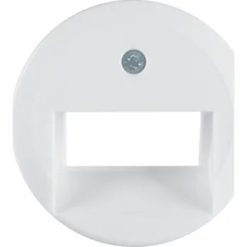 vypínač Centrální díl pro zásuvku datovou 2x RJ45, šikmá, Berker 1930/Glas, černá, lesk Barva: Bílá, Povrch: Lesk