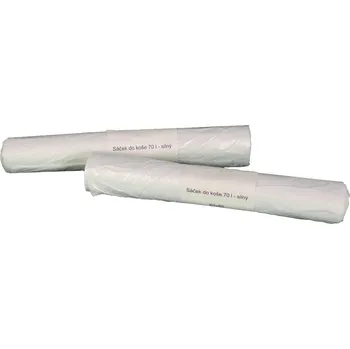 Pytle na odpadky Sáčky do koše 63x85cm/70 lt., extra pevné, bílé, návin 40 ks