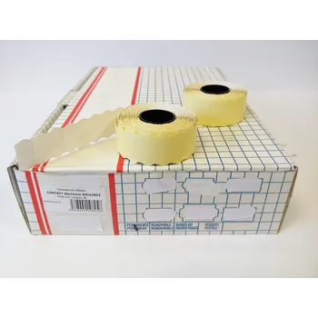 Samolepící etiketa Etikety do kleští COTACT 26 x 12 mm, bílé - 6 roliček
