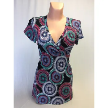 Dámská tunika Zavinovací halenka HINKE, Barva Pestrá, Velikost M 38 , Materiál 96% Viskoza 4% Lycra