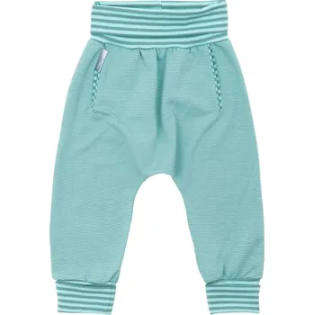 mint proužkované tepláčky s nízkým sedem