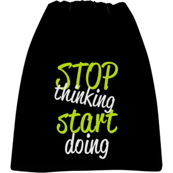 Sportovní vak Vak na záda s potiskem Stop thinking start doing