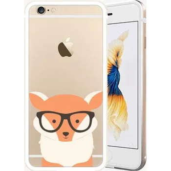 Pouzdro na mobilní telefon iSaprio Orange Fox pro Apple iPhone 6/6S Gold