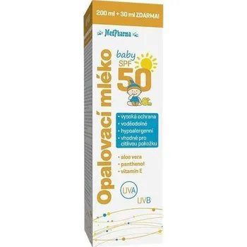 Přípravek na opalování MedPharma Opalovací mléko baby SPF 50 230 ml