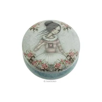 Peněženka Plechová krabička na drobnosti - "The Secret" od firmy SANTORO London Gorjuss (Gorjuss Trinket Tins - "The Secret")