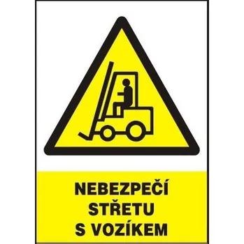 Nebezpečí střetu s vozíkem, 210x297mm plast