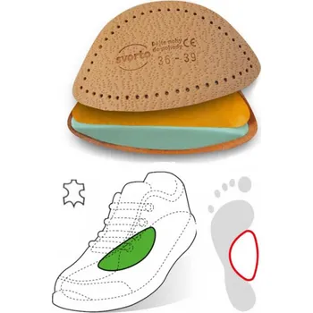 Vložka do bot SVORTO Podpora klenby podélné 045 vel.24-47, --- - 40-43