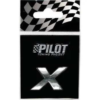 Samolepicí dekorace na vozidlo Lampa Italy Samolepící 3D písmeno X 18mm chromované písmena, čísla a symboly