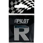 Lampa Italy, 3D logo, písmeno R samolepící chromované písmeno