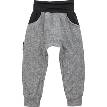 Dívčí oblečení šedo-černé baggy kalhoty