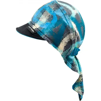 Šátek vzorovaný pirátský šátek s potiskem do modra