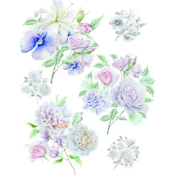 Samolepící dekorace Samolepka na zeď květy 65 x 85 cm F 1064