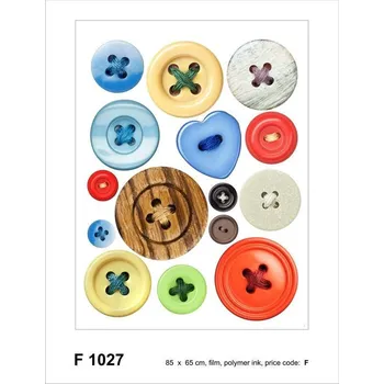 Samolepící dekorace Samolepka na zeď knoflíky 65 x 85 cm F 1027