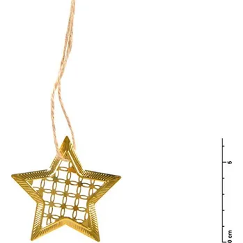 Vánoce MFP Paper Hvězda kov zlatá 7 cm - závěs