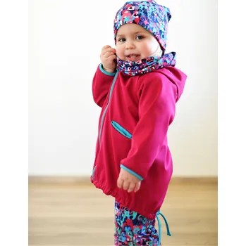 Kojenecké oblečení dívčí softshellový kabátek s výšivkou