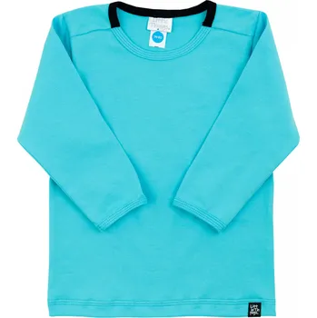 Chlapecké oblečení tyrkysové klučičí tričko s dlouhým rukávem