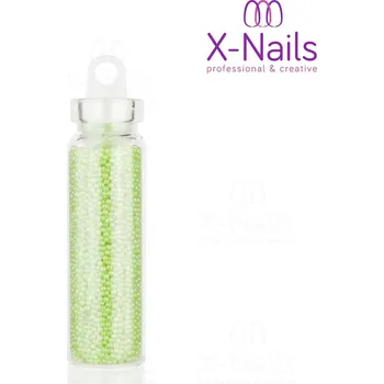 Umělé nehty Mini perličky na zdobení nehtů - KAVIÁR ZELENÝ MINT (Zdobení na nehty miniperličky ZELENÝ MINT)