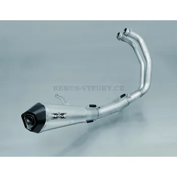Výfuk pro motocykl Kompletní výfukový systém - svody, závodní spojovací trubka a zadní tlumič - NEREZ - 036682 994515