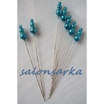 Nástroj na niť a příze Špendlík se třemi perličkami - modrý