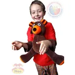 NOE PLYŠ Medvěd znakovací navlékací s popruhy znaková řeč