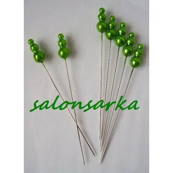 Nástroj na niť a příze Špendlík se třemi perličkami - zelená