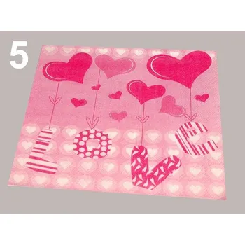 Papírový ubrousek Ubrousky se srdíčky a nápisem LOVE