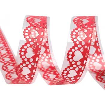 Lepicí páska Samolepící krajka, stuha, páska růžová 18mm