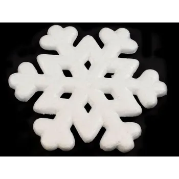 Vánoční dekorace Sněhová/polystyrenová vločka 19,5 cm