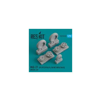 Plastikový model 1/72 MiG-21 PF/PFS/PFM/MF/MFN wheels set (EDU,ZVE)