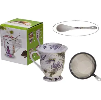 Šálek, hrnek se sítkem levandule